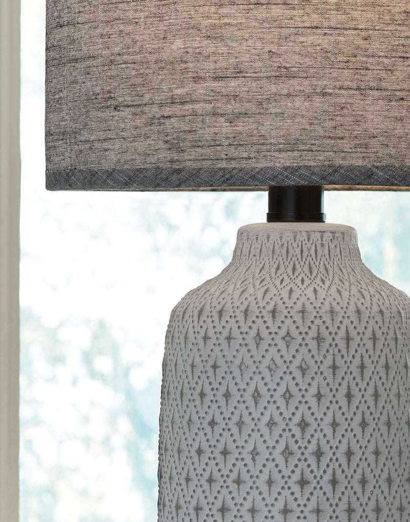 Donnford - Charcoal - Ceramic Table Lamp (1/cn)-Washburn's Home Furnishings