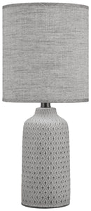 Donnford - Charcoal - Ceramic Table Lamp (1/cn)-Washburn's Home Furnishings