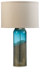 Dorahton - Teal - Glass Table Lamp (1/cn)-Washburn's Home Furnishings