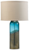 Dorahton - Teal - Glass Table Lamp (1/cn)-Washburn's Home Furnishings