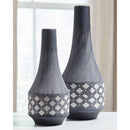 Dornitilla - Black/white - Vase Set (2/cn)-Washburn's Home Furnishings