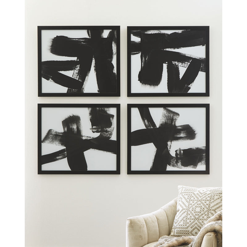 Doro - Black/white - Wall Art Set (4/cn)-Washburn's Home Furnishings