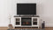 Dorrinson - White / Black / Gray - 2 Pc. - 60" Tv Stand With Faux Firebrick Fireplace Insert-Washburn's Home Furnishings