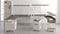 Dorrinson - White / Black / Gray - Home Office Desk - L-shape-Washburn's Home Furnishings