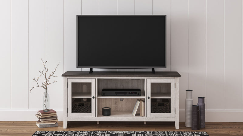 Dorrinson - White / Black / Gray - Lg Tv Stand W/fireplace Option-Washburn's Home Furnishings