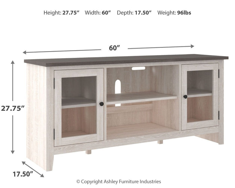 Dorrinson - White / Black / Gray - Lg Tv Stand W/fireplace Option-Washburn's Home Furnishings