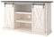 Dorrinson - White / Black / Gray - Medium Tv Stand-Washburn's Home Furnishings