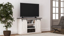 Dorrinson - White / Black / Gray - Medium Tv Stand-Washburn's Home Furnishings