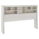 Dorrinson - White - King Bookcase Headboard With Bolt On Bed Frame-Washburn's Home Furnishings