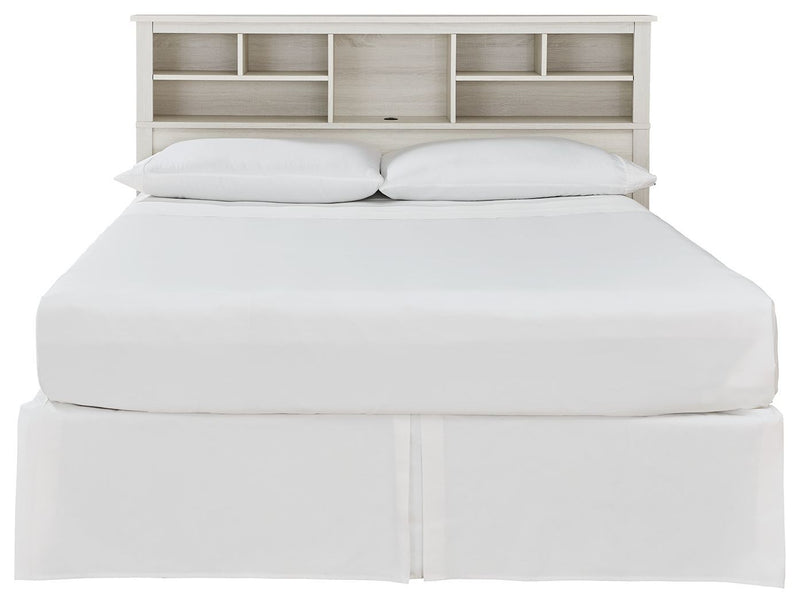Dorrinson - White - Queen Bookcase Headboard With Bolt On Bed Frame-Washburn's Home Furnishings