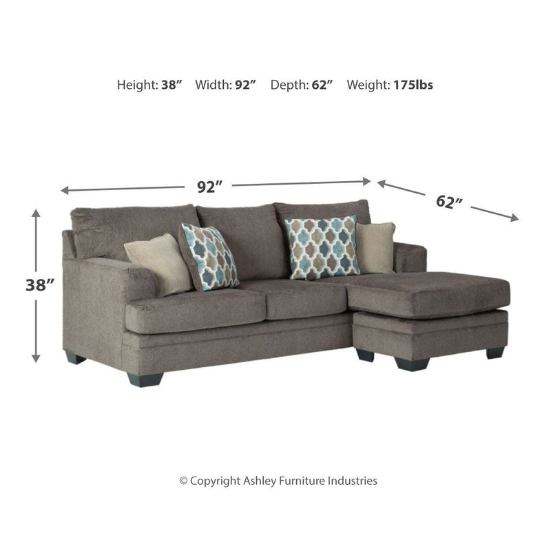 Dorsten - Slate - Sofa Chaise-Washburn's Home Furnishings