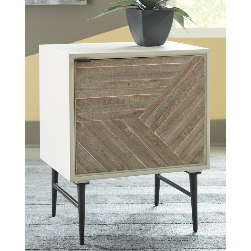 Dorvale - White/brown - Accent Cabinet-Washburn's Home Furnishings