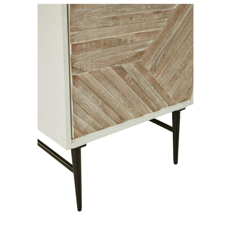 Dorvale - White/brown - Accent Cabinet-Washburn's Home Furnishings