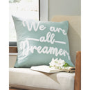 Dreamers - Light Green/white - Pillow (4/cs)-Washburn's Home Furnishings