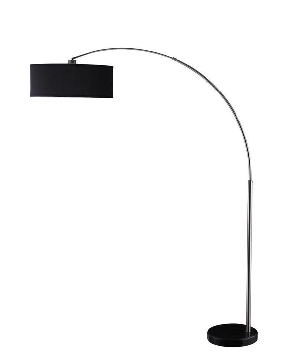 Drum Shade Floor Lamp - Black-Washburn's Home Furnishings