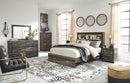 Drystan - Brown / Beige - Queen Panel Bookcase Bed-Washburn's Home Furnishings
