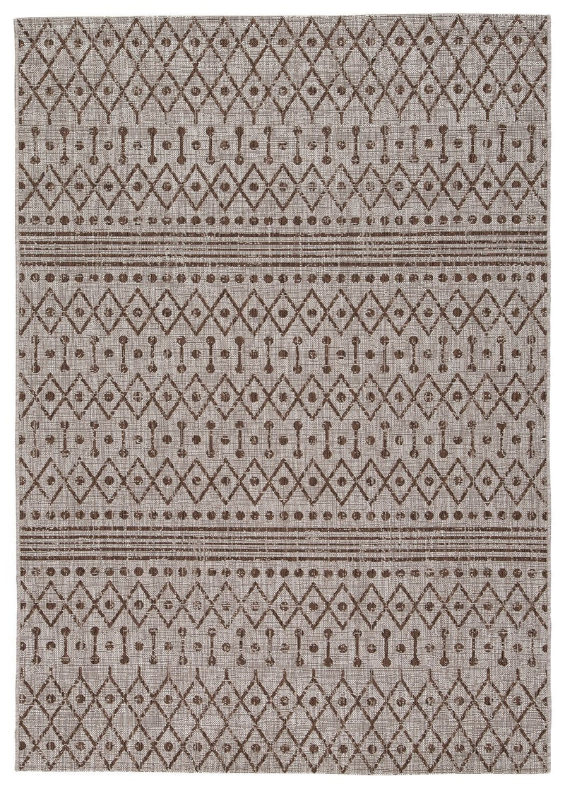 Dubot - Tan/brown/white - Large Rug-Washburn's Home Furnishings