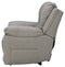 Dunleith - Gray - Zero Wall Recliner W/pwr Hdrst-Washburn's Home Furnishings