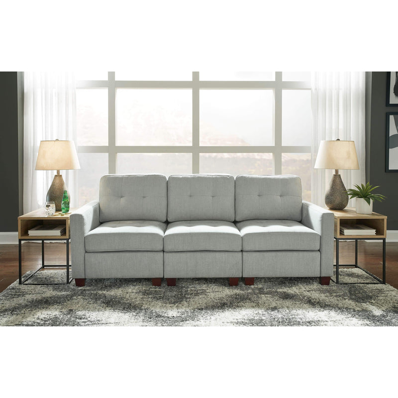 Edlie - Pewter - Left Arm Facing Chair 4 Pc Sectional-Washburn's Home Furnishings