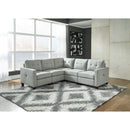 Edlie - Pewter - Left Arm Facing Chair 5 Pc Sectional-Washburn's Home Furnishings