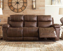 Edmar - Chocolate - Pwr Rec Sofa With Adj Headrest-Washburn's Home Furnishings