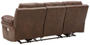 Edmar - Chocolate - Pwr Rec Sofa With Adj Headrest-Washburn's Home Furnishings