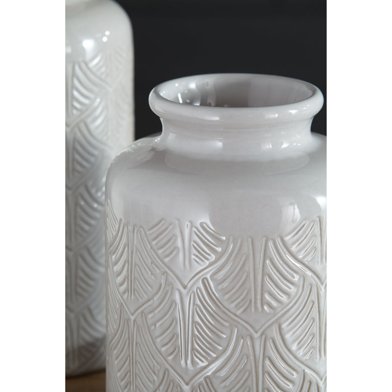 Edwinna - Gray - Vase Set (2/cn)-Washburn's Home Furnishings