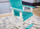 Eisely - Turquoise / White - Barstool (2/cn)-Washburn's Home Furnishings