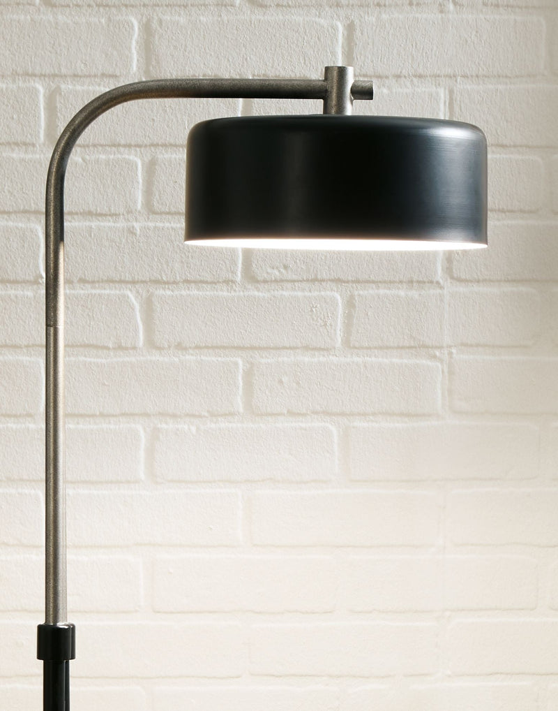 Eliridge - Black/silver Finish - Metal Floor Lamp (1/cn)-Washburn's Home Furnishings