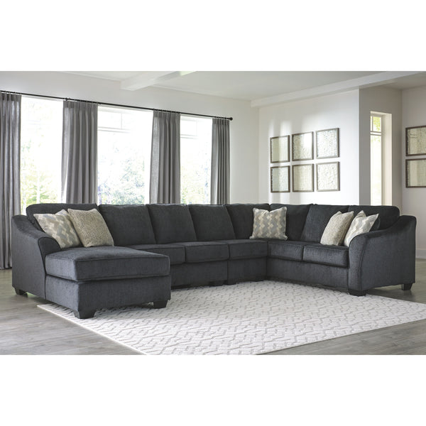 Eltmann - Slate - Left Arm Facing Chaise 4 Pc Sectional-Washburn's Home Furnishings
