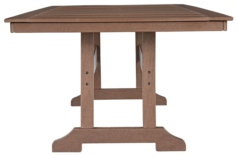 Emmeline - Brown - Rect Dining Table W/umb Opt-Washburn's Home Furnishings