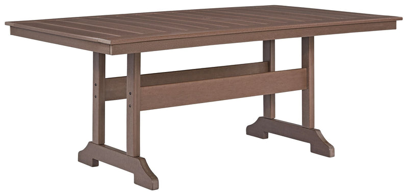 Emmeline - Brown - Rect Dining Table W/umb Opt-Washburn's Home Furnishings