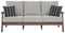 Emmeline - Brown/beige - Sofa With Cushion-Washburn's Home Furnishings