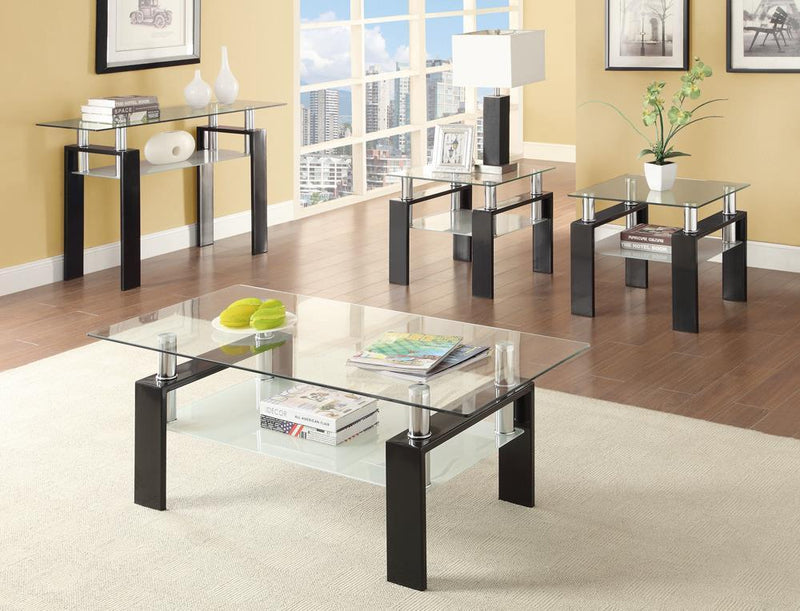End Table With Shelf - Black-Washburn's Home Furnishings