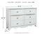 Exquisite - White - Six Drawer Dresser-Washburn's Home Furnishings