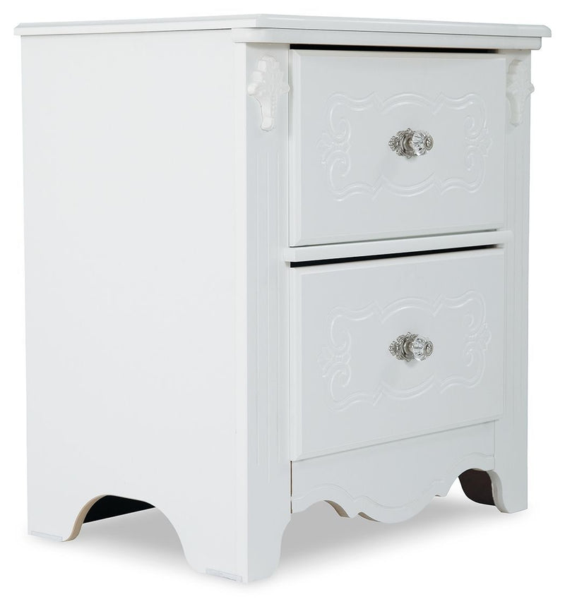 Exquisite - White - Two Drawer Night Stand-Washburn's Home Furnishings