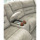 Family Den - Pewter - Left Arm Facing Loveseat 3 Pc Sectional-Washburn's Home Furnishings