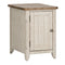 Farmhouse Reimagined - Door Chair Side Table w/ Charging Station-Washburn's Home Furnishings