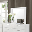 Felicity - Rectangle Dresser Mirror - White-Washburn's Home Furnishings