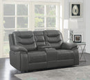 Flamenco - Tufted Upholstered Power Loveseat With Console - Charcoal-Washburn's Home Furnishings