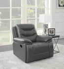 Flamenco - Tufted Upholstered Recliner - Gray-Washburn's Home Furnishings