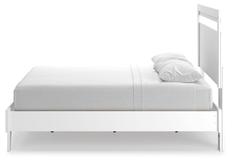 Flannia - White - Full Panel Platform Bed-Washburn's Home Furnishings