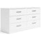 Flannia - White - Six Drawer Dresser - 29'' Height-Washburn's Home Furnishings