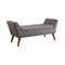 Flared Arm Bench - Gray-Washburn's Home Furnishings