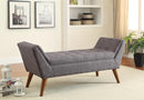 Flared Arm Bench - Gray-Washburn's Home Furnishings