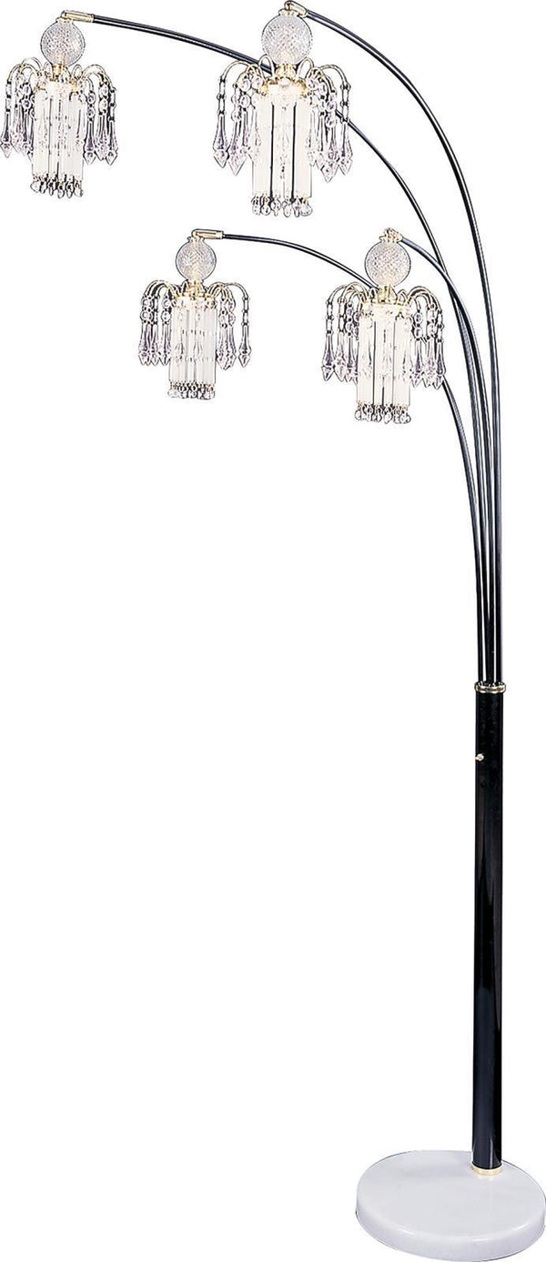 Floor Lamp With 4 Staggered Shades - Silver-Washburn's Home Furnishings