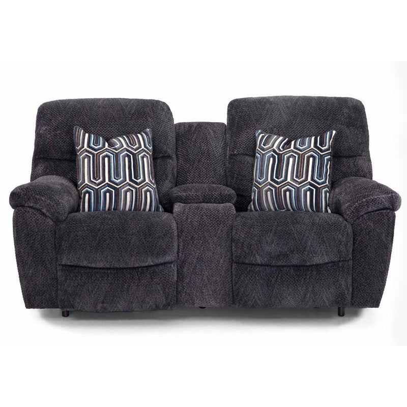Franklin Cabot Reclining Loveseat W/Console in Hercules Charcoal-Washburn's Home Furnishings