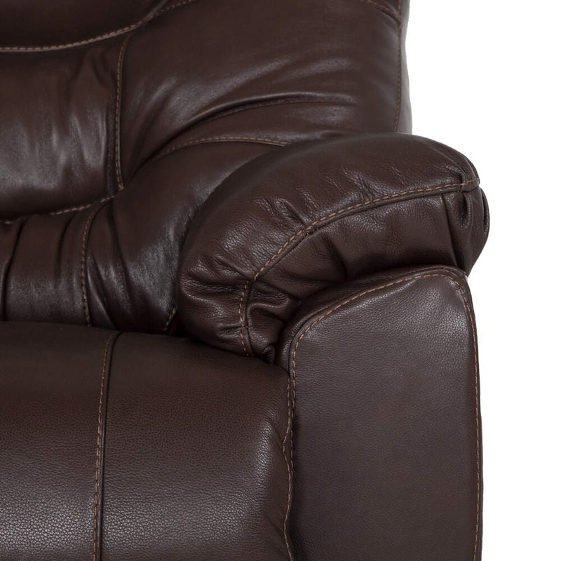 Franklin Trilogy Leather Recliner in Bison Walnut W/ POWER AND USB-Washburn's Home Furnishings