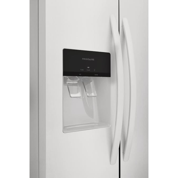 Frigidaire 22.2 Cu Ft Side by Side Refrigerator in White-Washburn's Home Furnishings