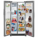 Frigidaire 22.3 Cu. Ft. 33'' Standard Depth Side by Side Refrigerator in Stainless-Washburn's Home Furnishings